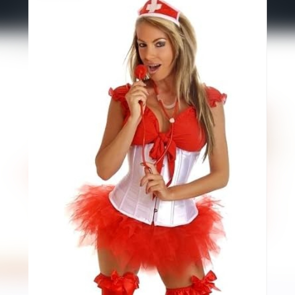 Daisy Corsets Sexy Nurse Halloween Costume.